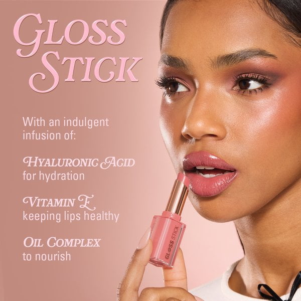Revolution Pout Lip Gloss Stick with Hyaluronic Acid & Vitamin E, Brulee Mauve