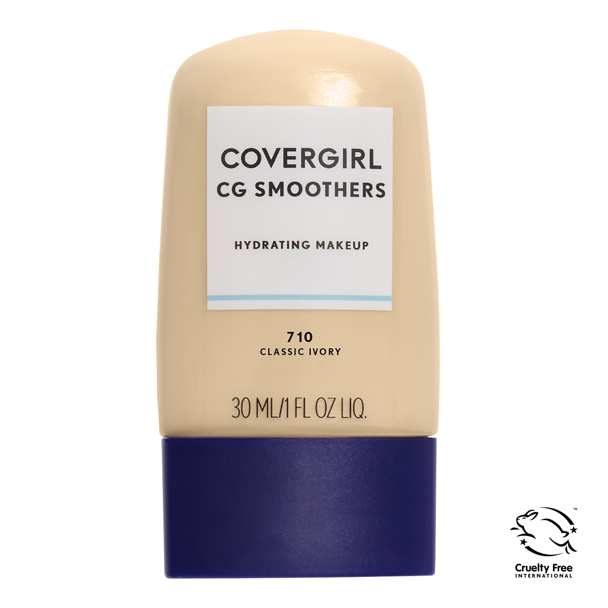 COVERGIRL Smoothers Hydrating Foundation, 705 Ivory, 1 Fl Oz, Hydrating Foundation, Cruelty Free Foundation, Liquid Foundation, Cream Foundation, Moisturizing Foundation