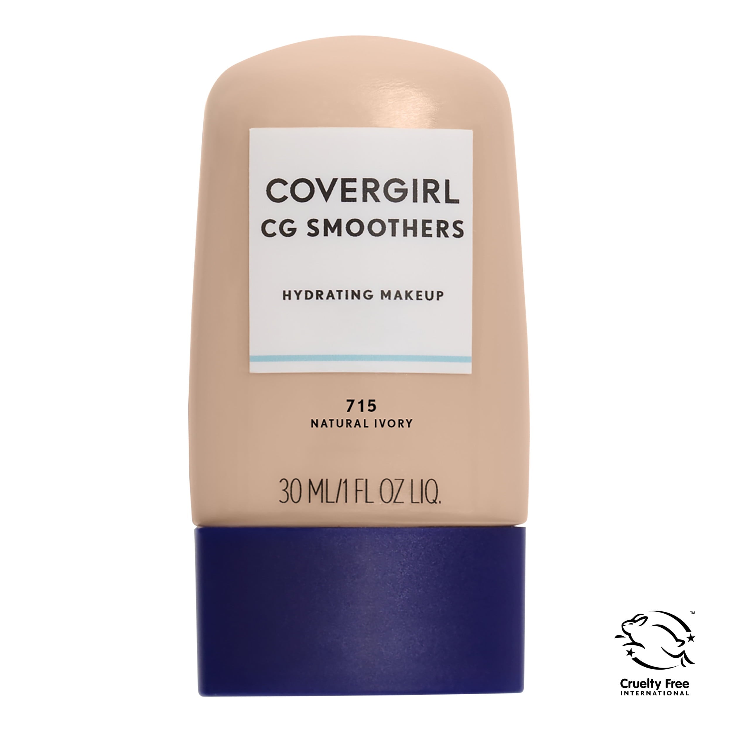 COVERGIRL Smoothers Hydrating Foundation, 705 Ivory, 1 Fl Oz, Hydrating Foundation, Cruelty Free Foundation, Liquid Foundation, Cream Foundation, Moisturizing Foundation