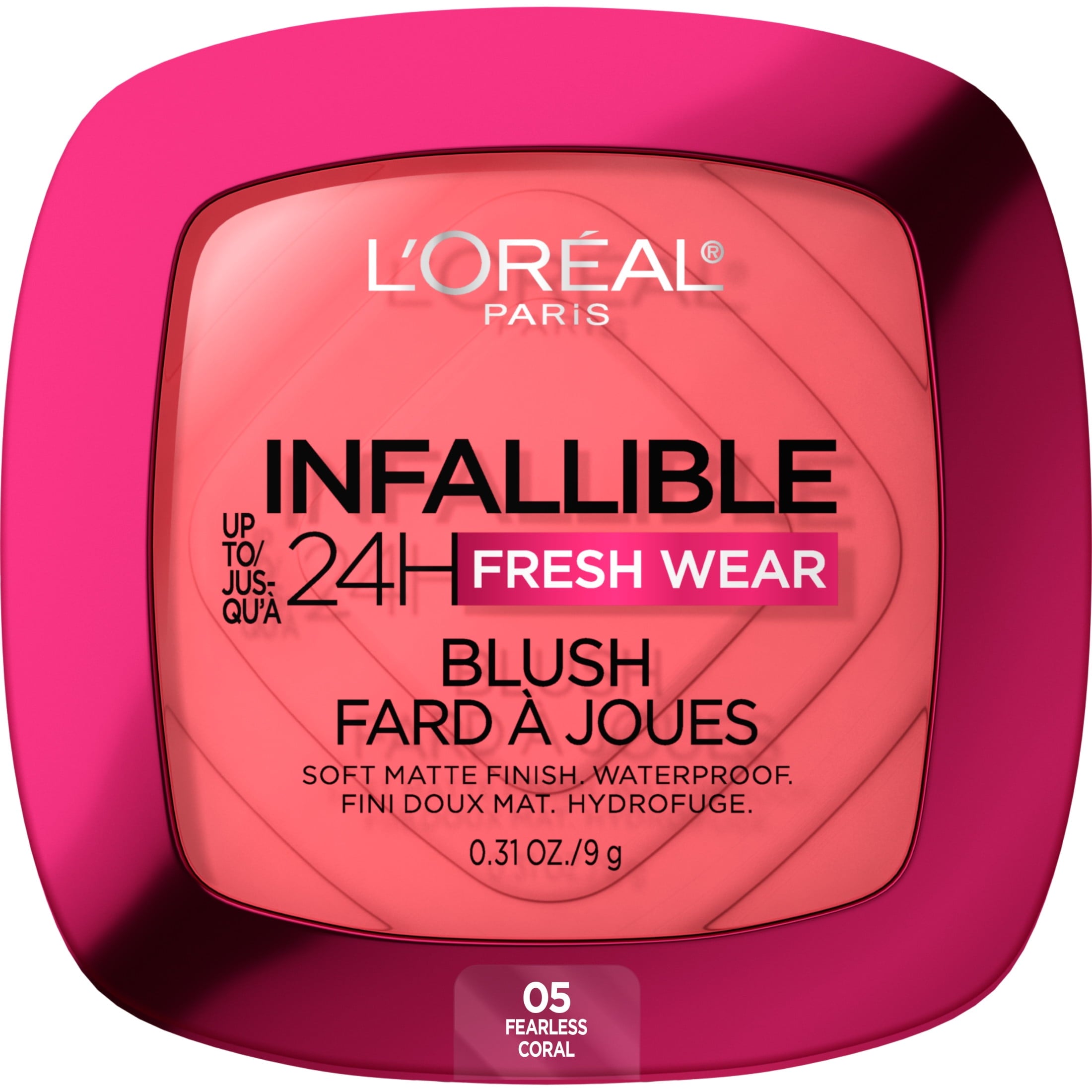 L'Oréal Paris Infallible Blush, Soft Matte Finish, Up to 24H, Confident Pink, 0.31 oz