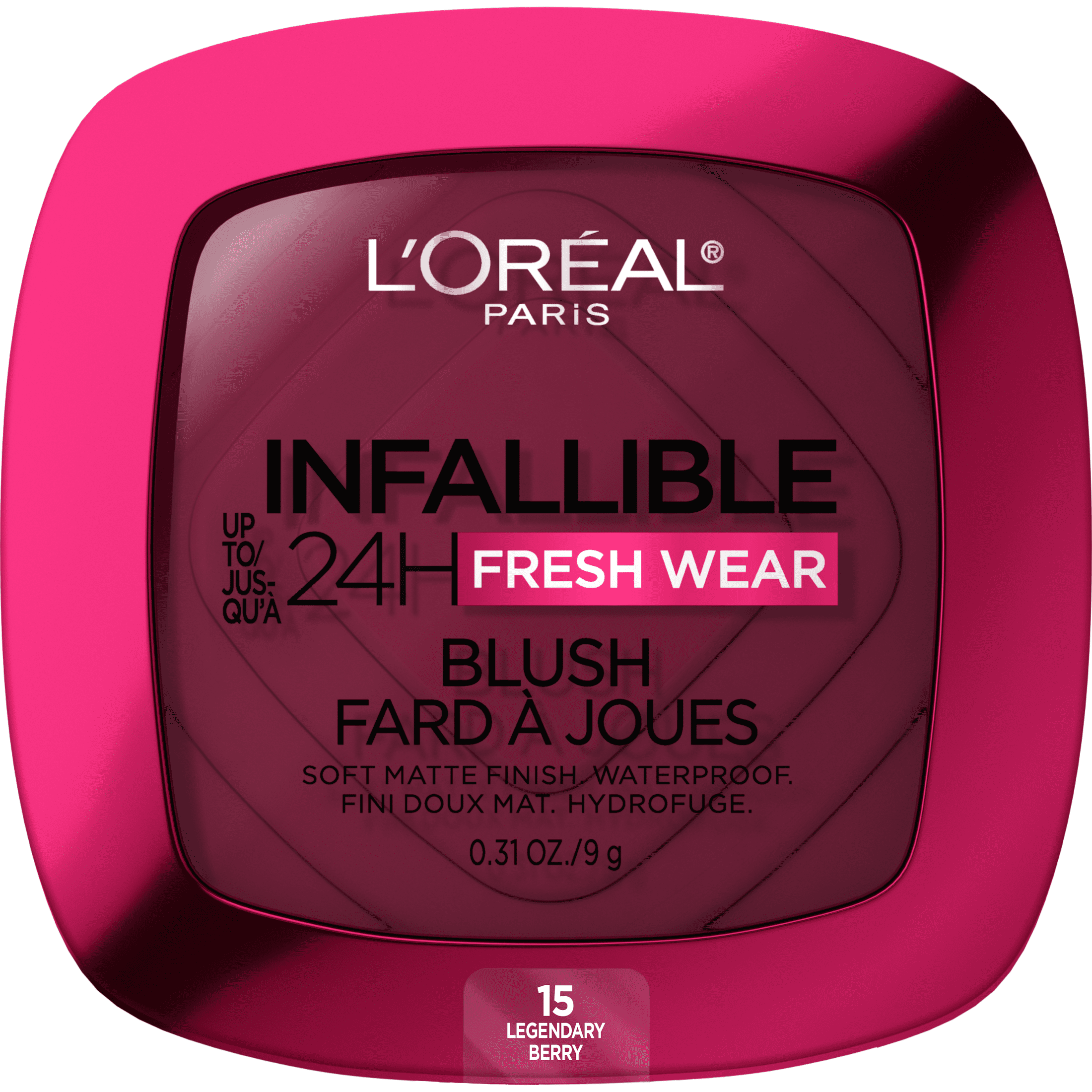L'Oréal Paris Infallible Blush, Soft Matte Finish, Up to 24H, Confident Pink, 0.31 oz