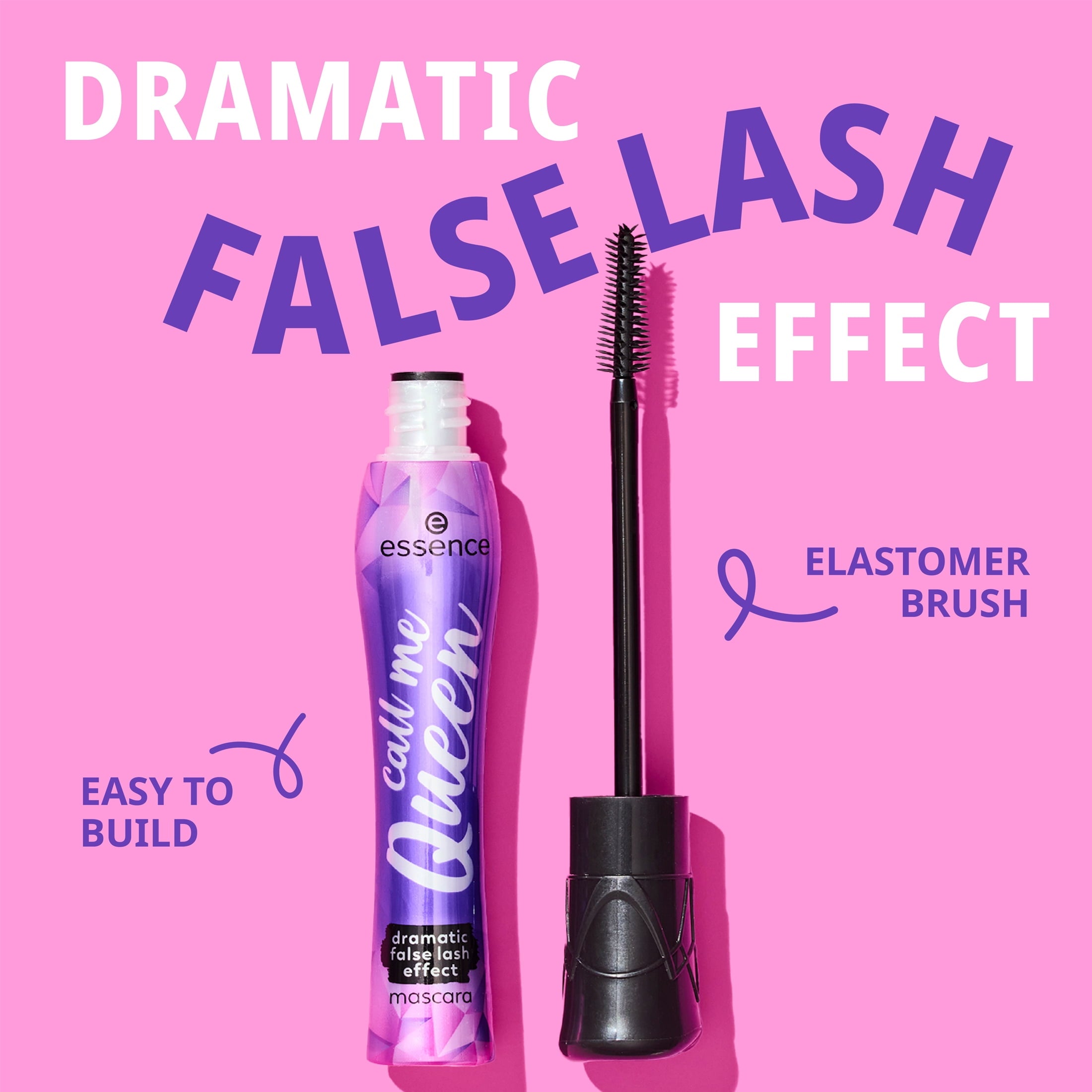 essence Call Me Queen Dramatic False Lash Effect Mascara, Black