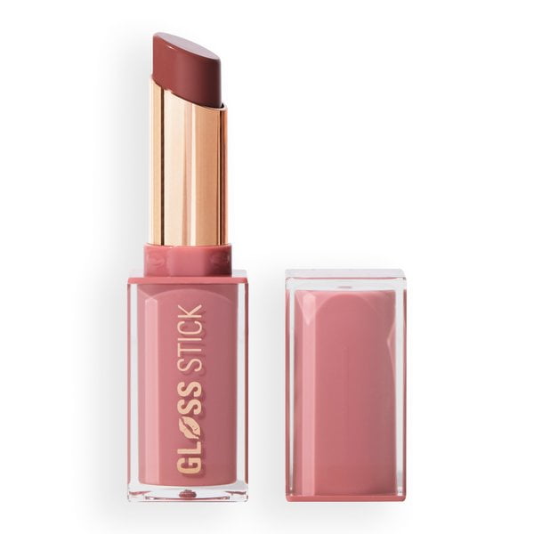Revolution Pout Lip Gloss Stick with Hyaluronic Acid & Vitamin E, Brulee Mauve